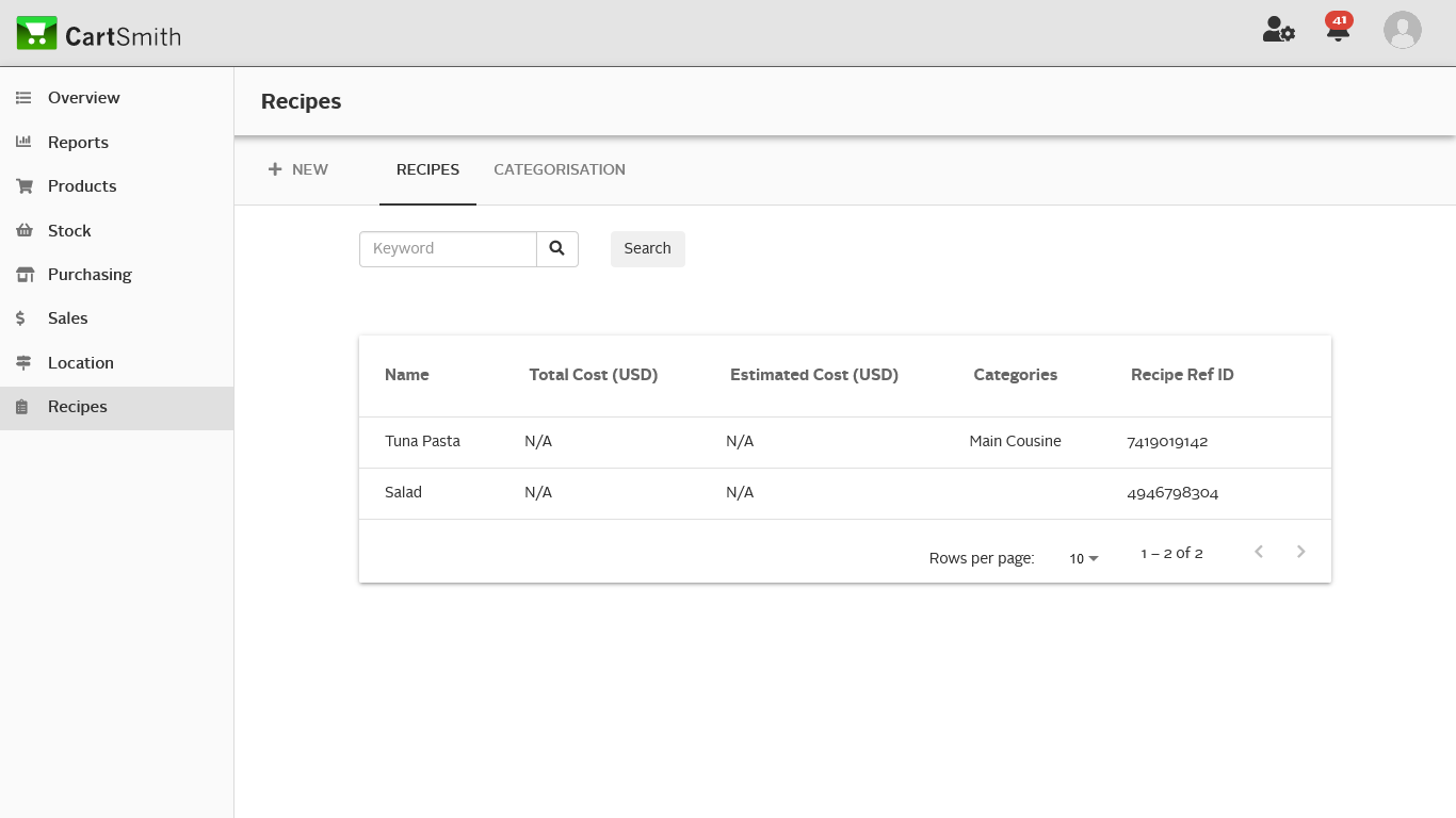 Recipe Management